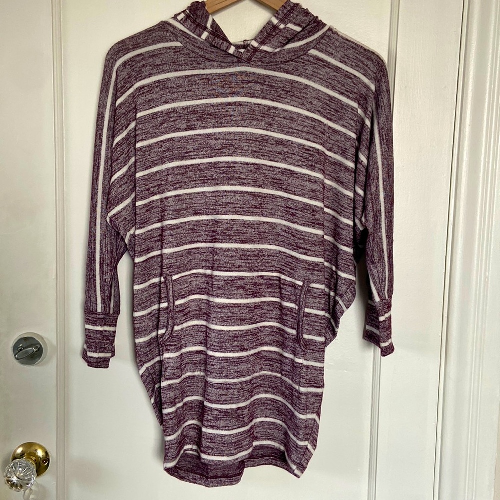 Heathered & Striped Pullover